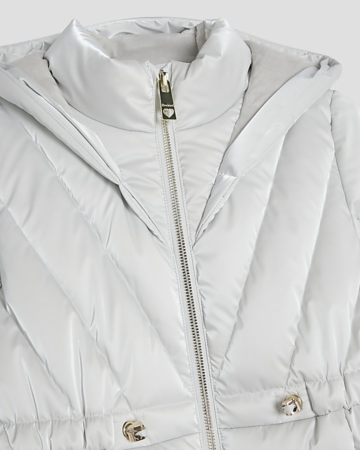 Girls Grey Padded Coat