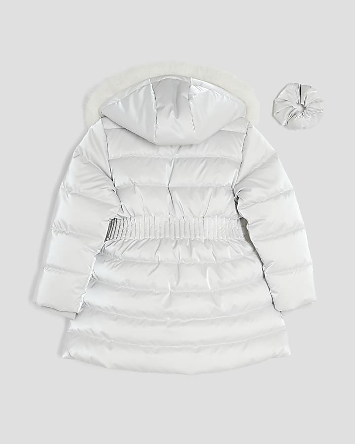 Girls Grey Padded Coat