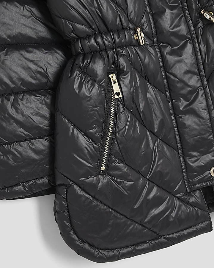 Girls Black Padded Jacket