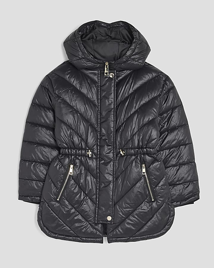 Girls Black Padded Jacket