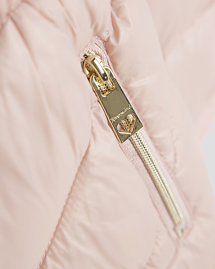 Mini Girls Pink Padded Coat
