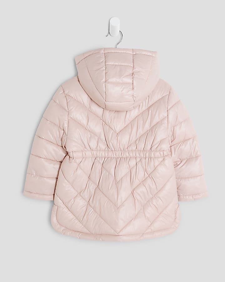Mini Girls Pink Padded Coat