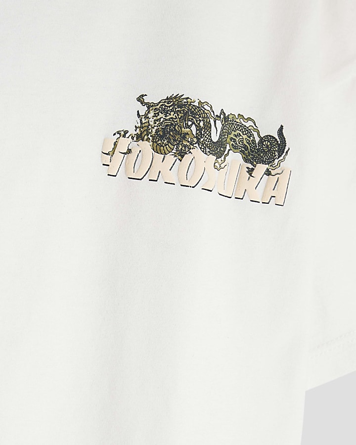 Boys White Yokosuku Japanese T-Shirt