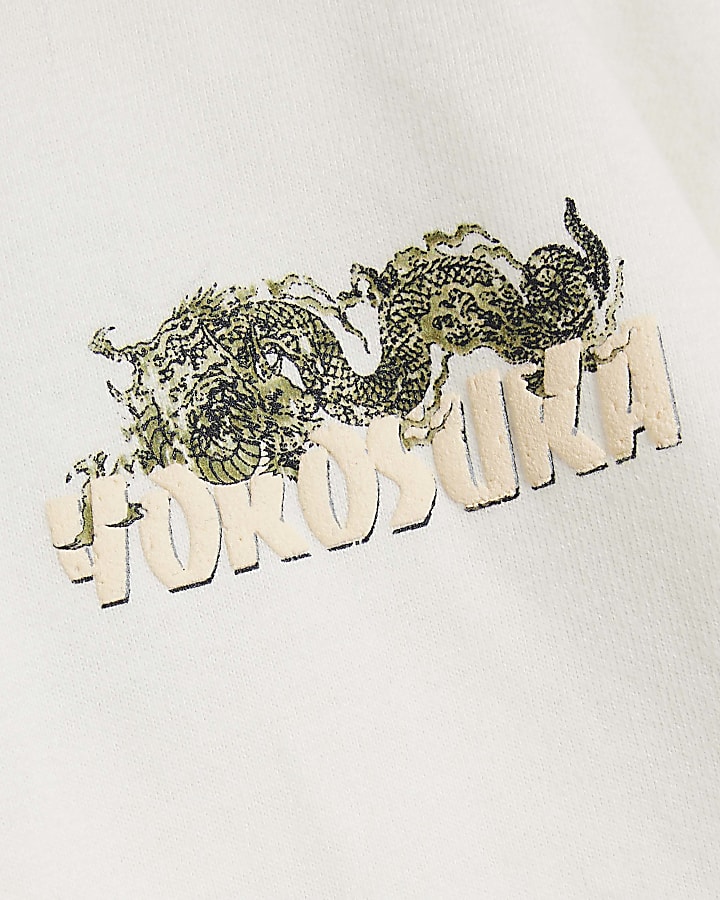 Mini Boys Ecru Yokosuku Japanese T-Shirt