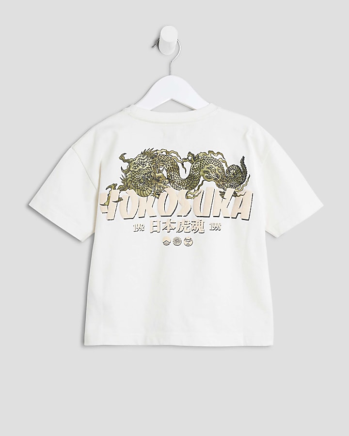 Mini Boys Ecru Yokosuku Japanese T-Shirt