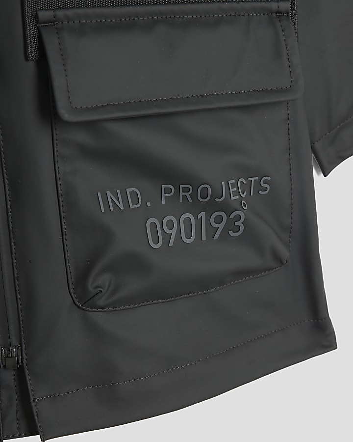 Mini Boys Black Raincoat