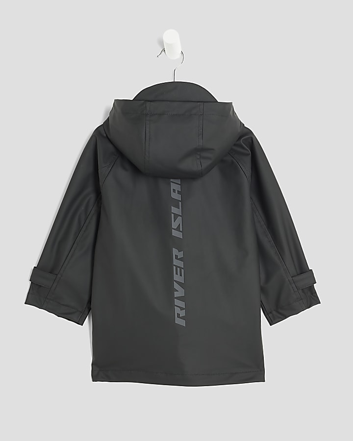 Mini Boys Black Raincoat