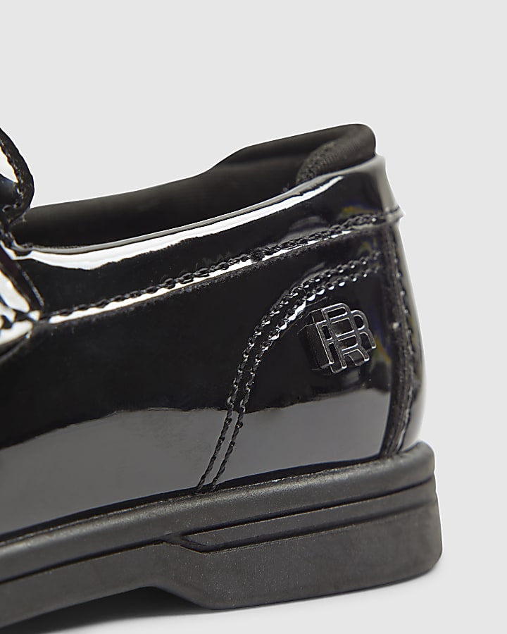 Mini Boys Black Patent Loafers