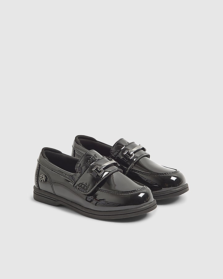 Mini Boys Black Patent Loafers