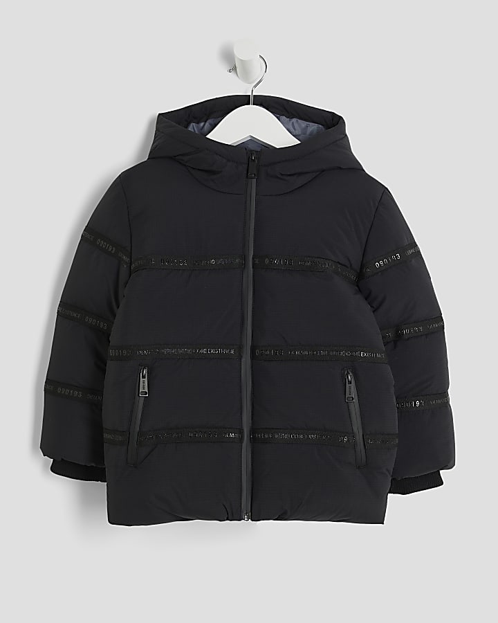 Mini Boys Black Heavyweight Puffer Jacket