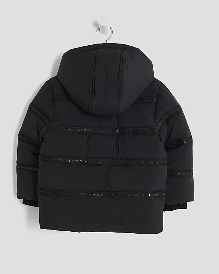 Mini Boys Black Heavyweight Puffer Jacket