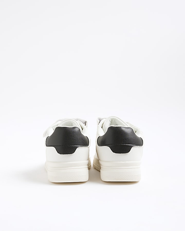 Boys White Lion Head Trainers