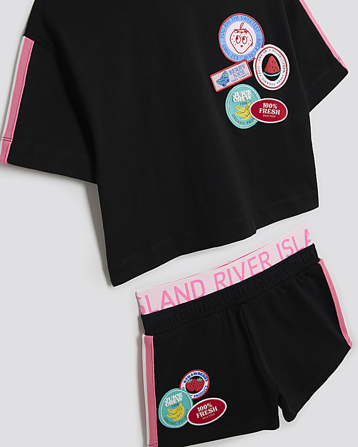 Girls Black Badge Runner Set
