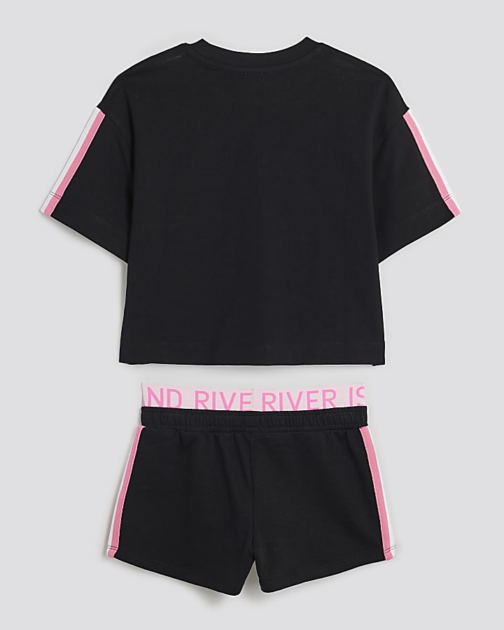 Girls Black Badge Runner Set