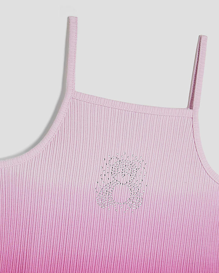 Girls Pink Ombre Tank Top