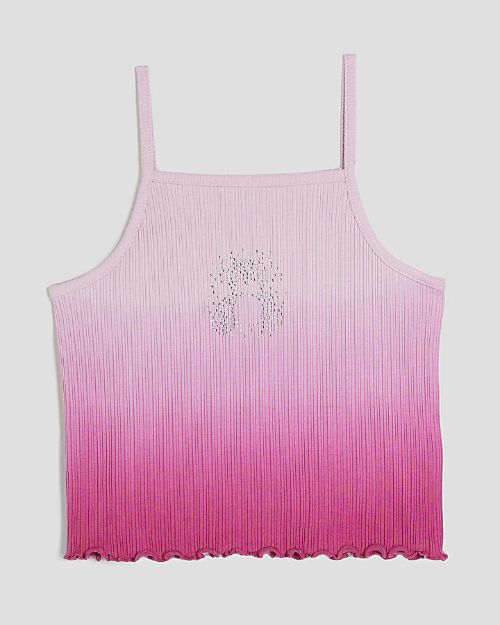 Girls Pink Ombre Tank Top