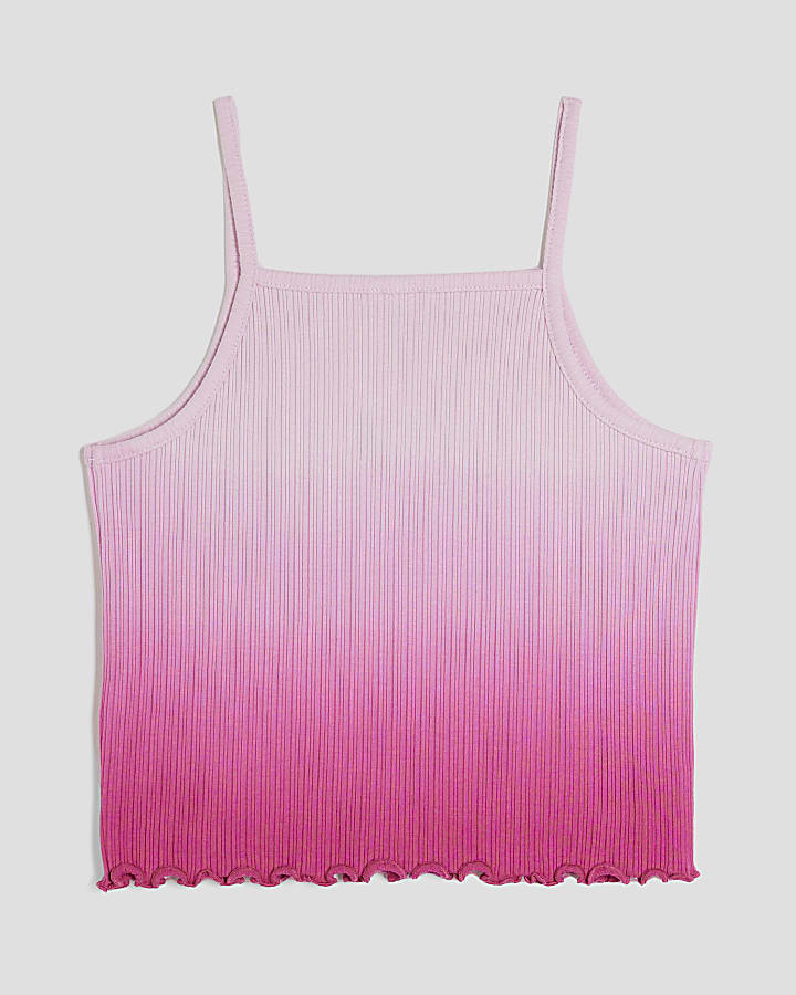 Girls Pink Ombre Tank Top