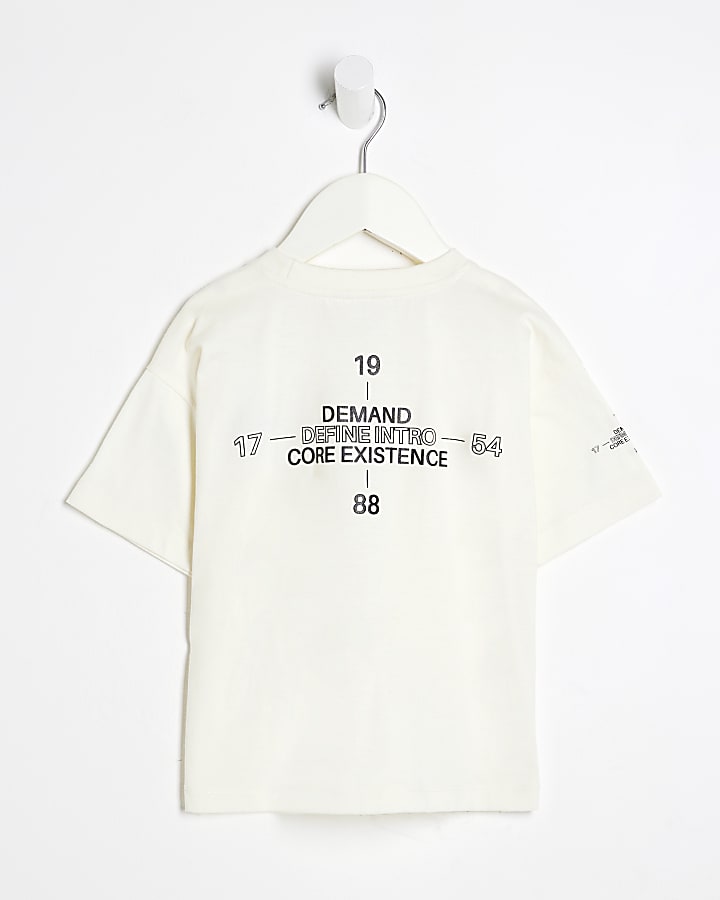 Mini Boys White Badge T-Shirt