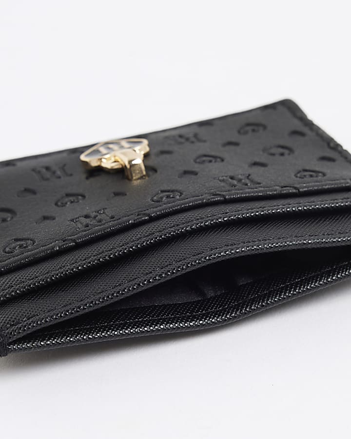Girls Black Heart Lock Cardholder