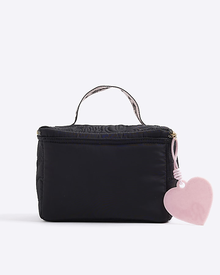 Girls Black Nylon RI Script Lunchbox