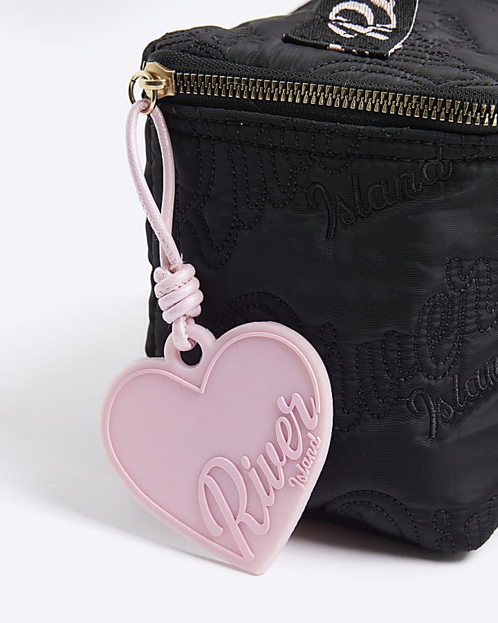 Girls Black Nylon RI Script Lunchbox