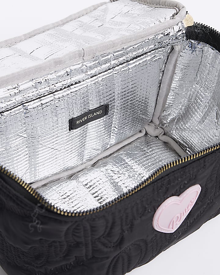 Girls Black Nylon RI Script Lunchbox