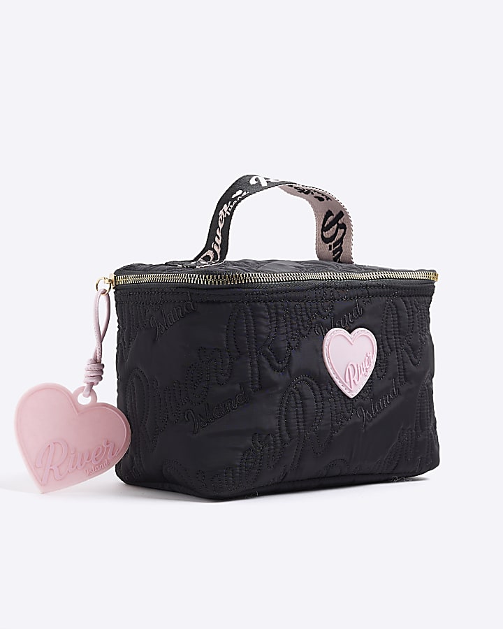 Girls Black Nylon RI Script Lunchbox