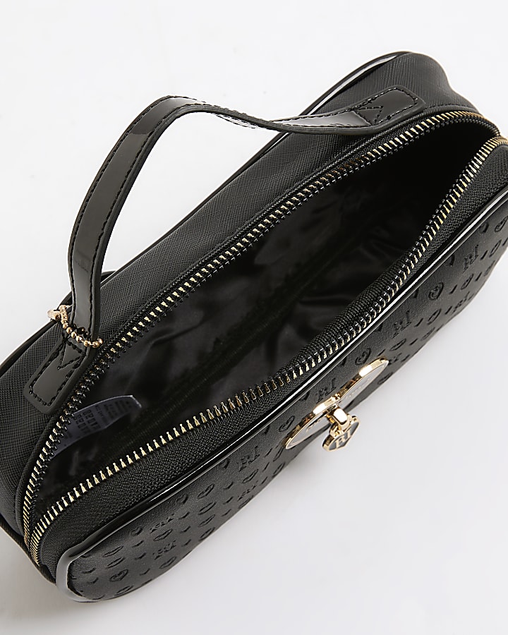 Girls Black Heart Lock Pencil Case