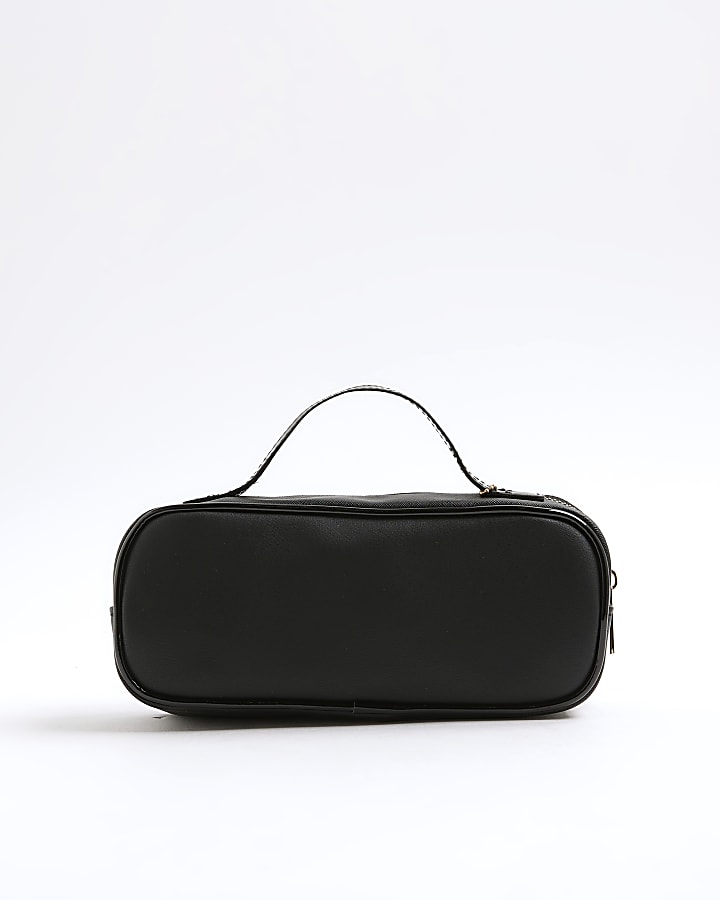 Girls Black Heart Lock Pencil Case