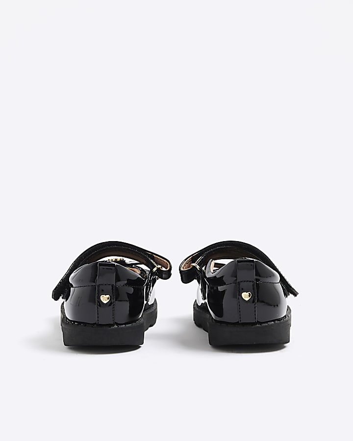 Mini Girls Black Bow Mary Jane Shoes
