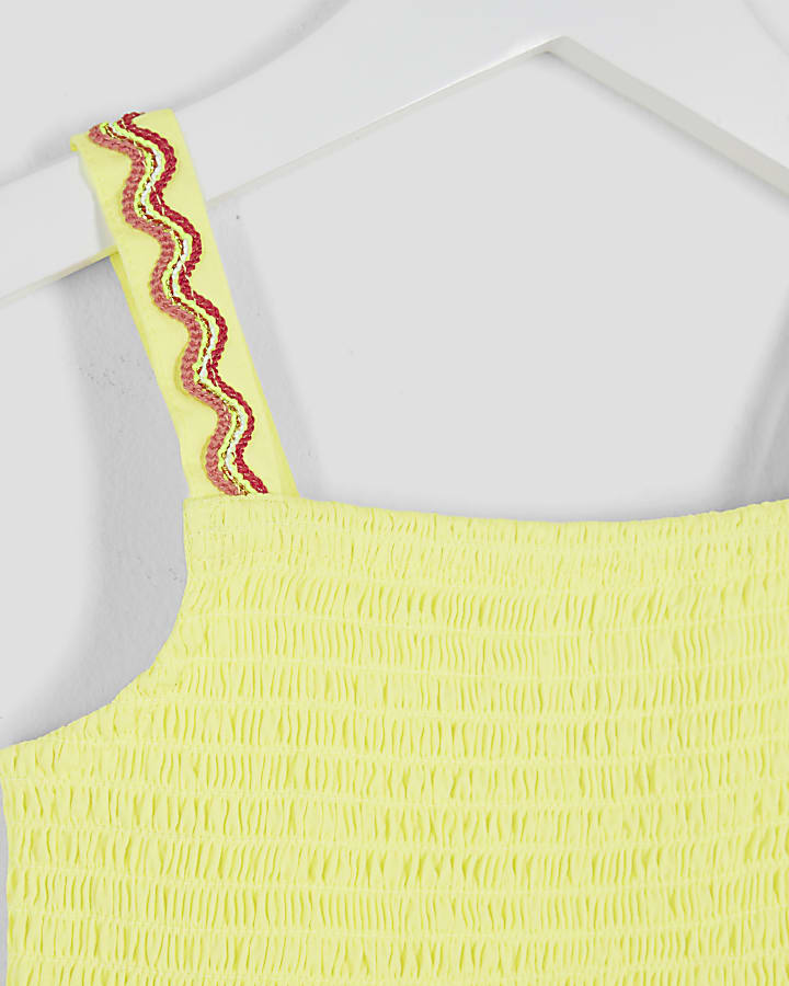 Mini Girls Yellow Fruit Top and Shorts Set