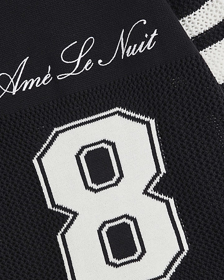Boys Black Football T-Shirt Set