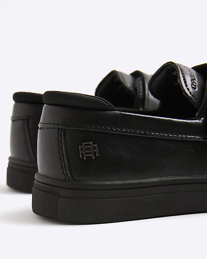 Mini Boys Black Casual Tassel Loafer