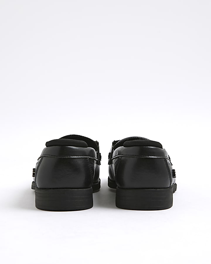 Boys Black Snaffle Detail Loafers