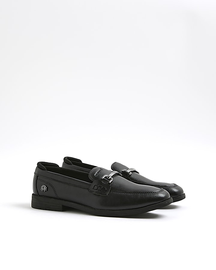 Boys Black Snaffle Detail Loafers