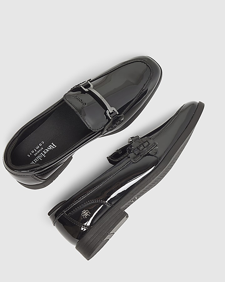 Boys Black Patent Loafers