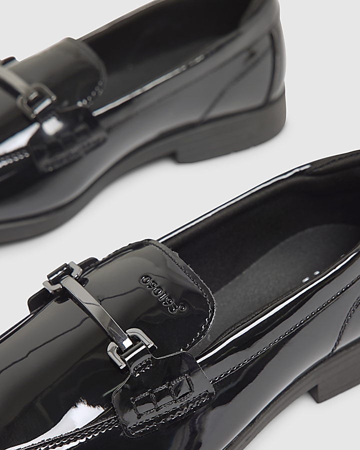 Boys Black Patent Loafers