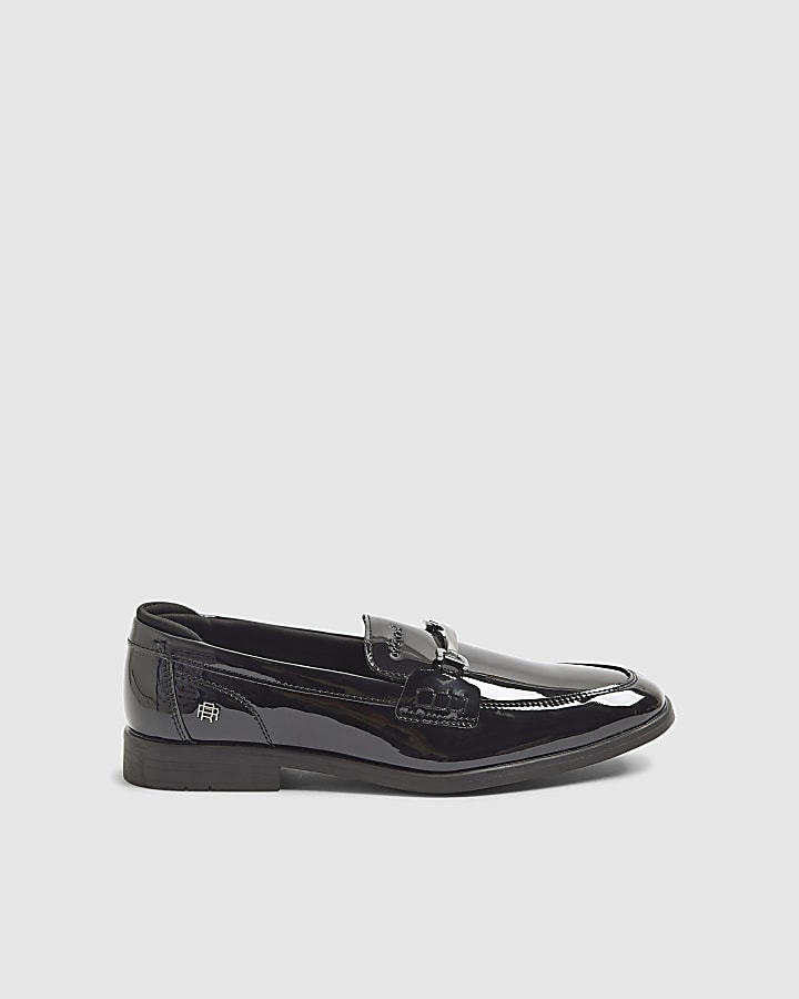 Boys Black Patent Loafers