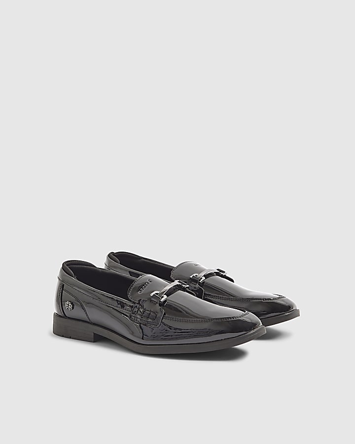 Boys Black Patent Loafers