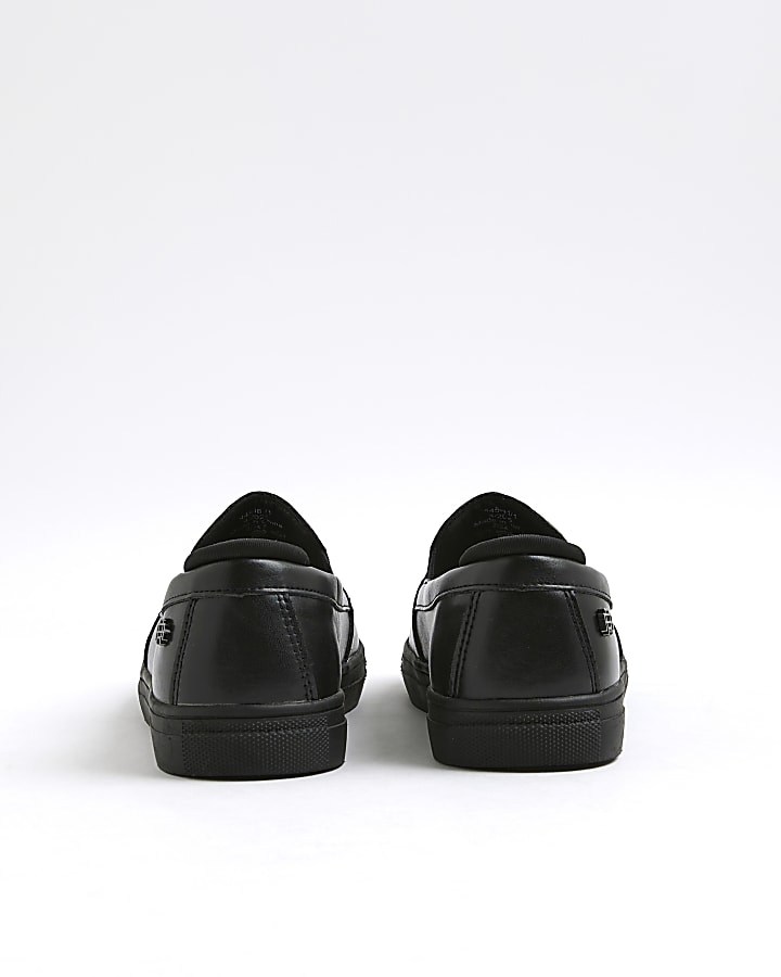 Boys Black Tassel Loafers