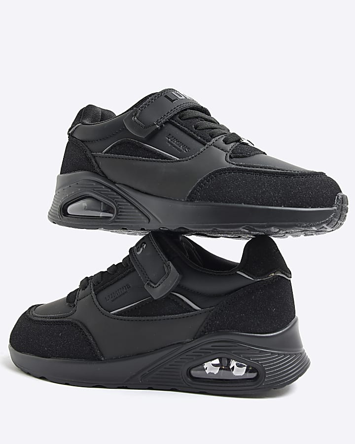 Boys Black Bubble Velrco Trainers