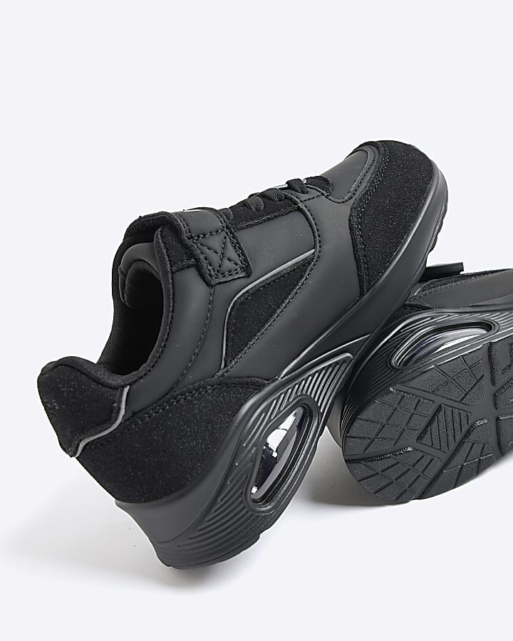 Boys Black Bubble Velrco Trainers