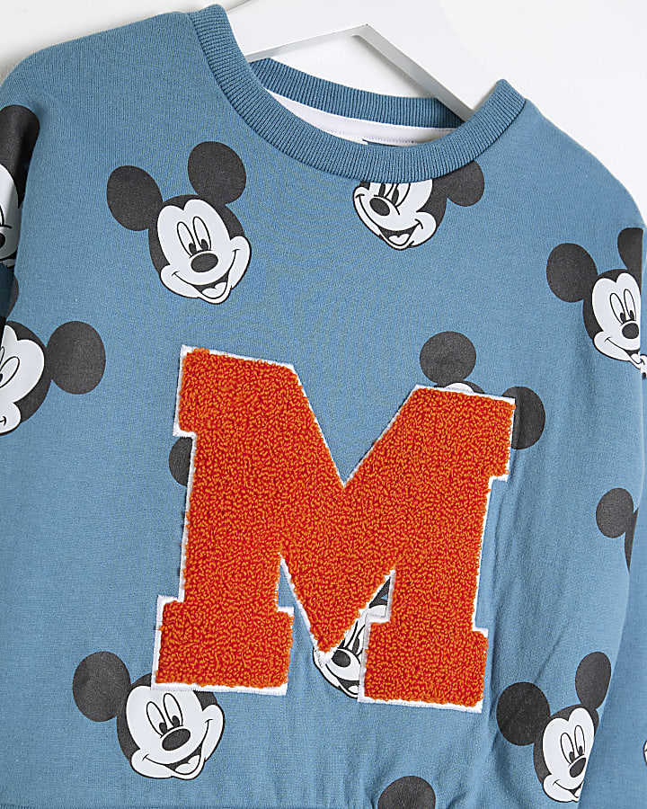 Mini Blue Mickey Mouse Sweatshirt Set