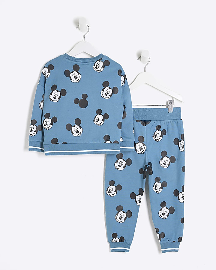 Mini Blue Mickey Mouse Sweatshirt Set