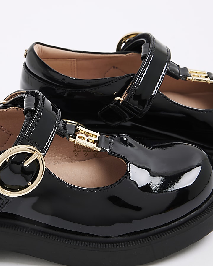 Girls Black T-Bar Mary Jane Shoes