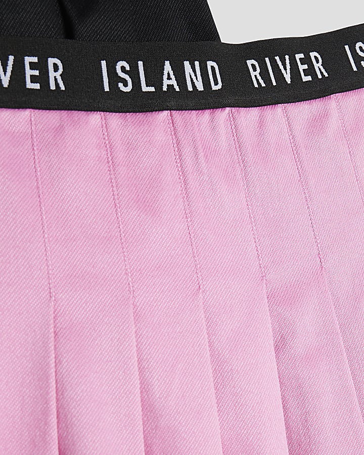 Girls Pink 2 Pack RI Waistband Skirts
