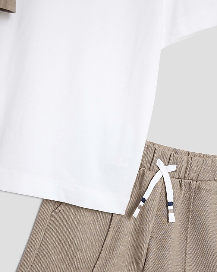  Boys Stone Twill Jacket 3 Piece Set