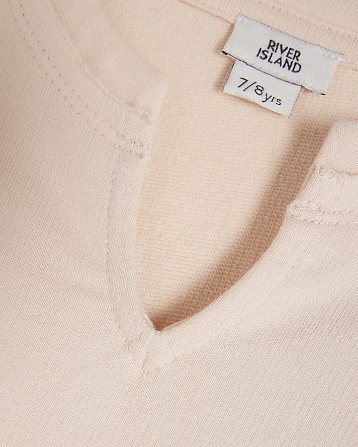 Girls Cream Embroidered Runner Top Set