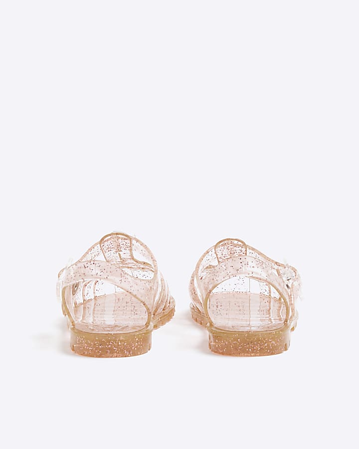 Girls Pink Caged Jelly Shoes