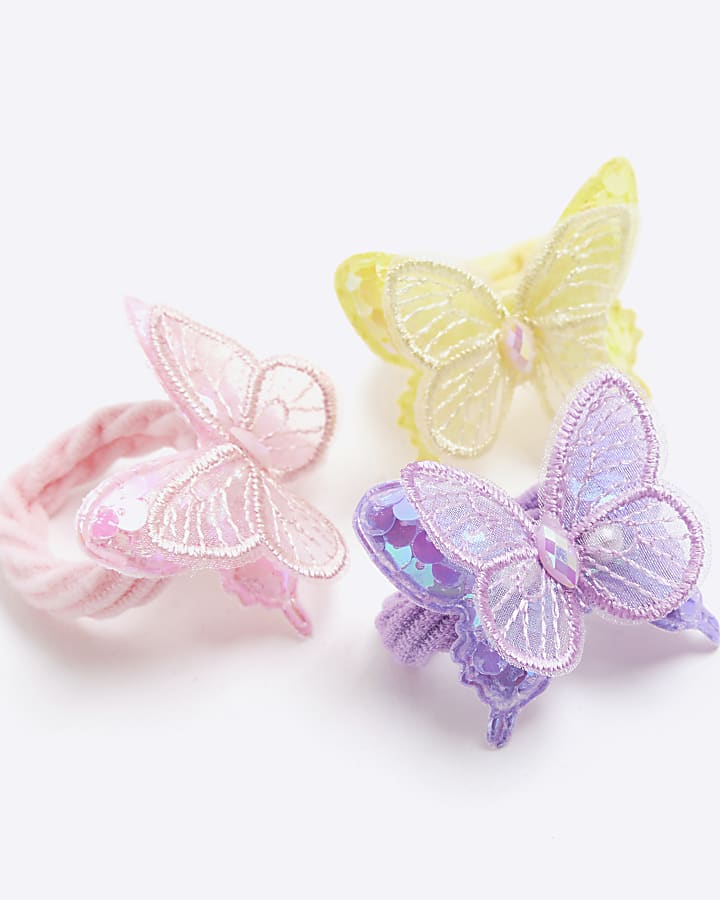 Pack of 3 Multi Colour Butterfly Scrunchies